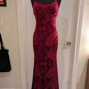 Cider Red Floral Maxi Dress